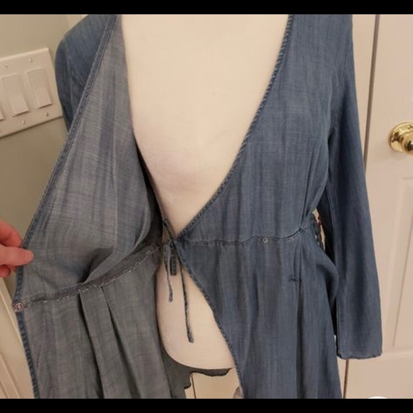 Guess denim wrap dress - Picture 4 of 5